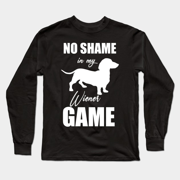 No Shame Funny Dachshund Wiener Dog Meme T-shirt Long Sleeve T-Shirt by ichewsyou